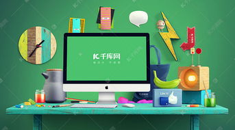 綠色清新學(xué)習(xí)用品VI樣機(jī)展示海報模板下載指南